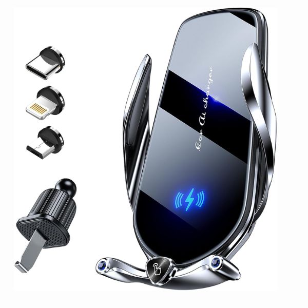 15W Fast Wireless Charging Auto Clamping Car Cell Phone Holder