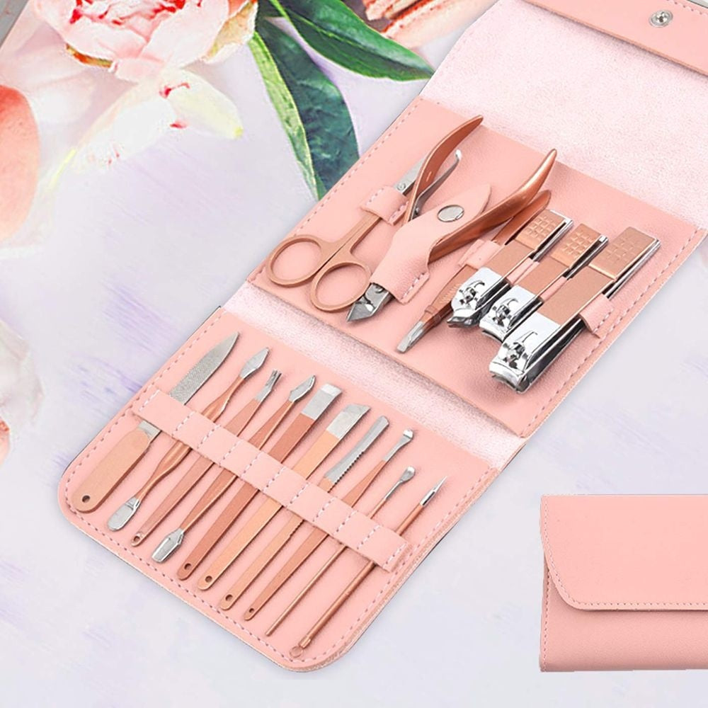16 in 1 Stainless Steel Nail Tools Kit Set