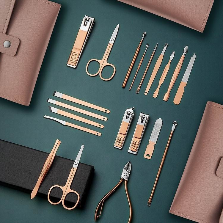 16 in 1 Stainless Steel Nail Tools Kit Set