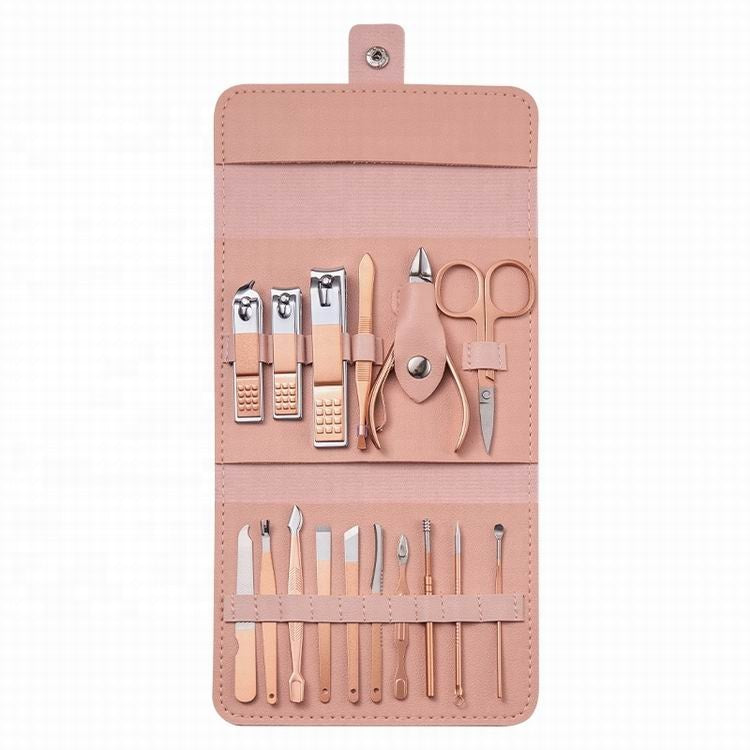 16 in 1 Stainless Steel Nail Tools Kit Set
