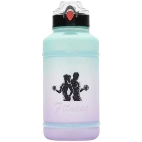 2L Large Capacity Fitness Water Bottle with Straw Lid