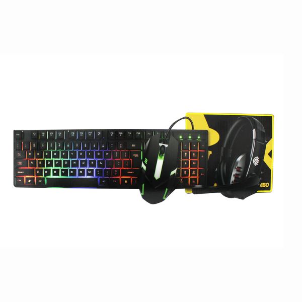 4 in 1 Gaming RGB Keyboard Mouse Headset & Pad Combo