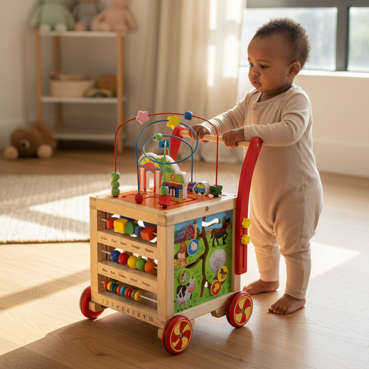 Baby Toys Wooden Montessori Beaded Maze