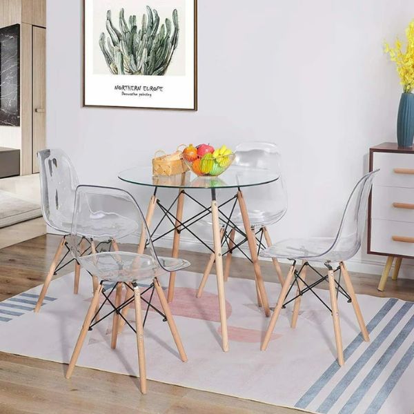 Durable Acrylic Transparent Table Set