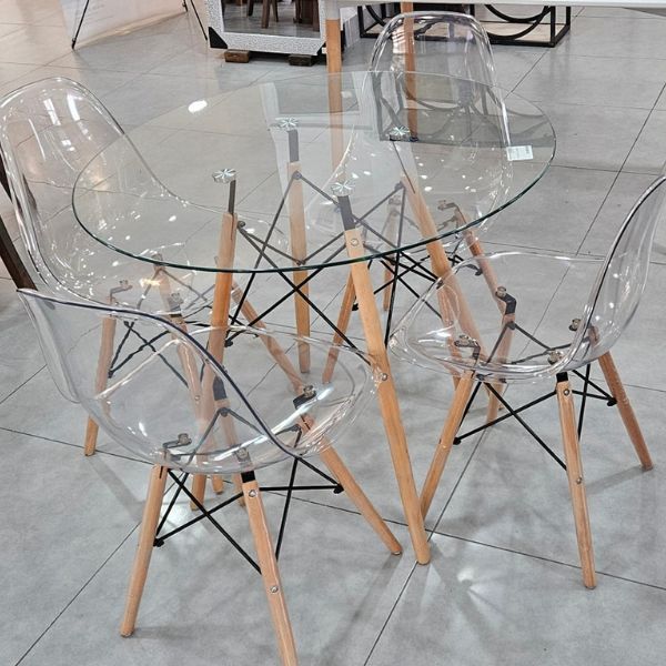 Durable Acrylic Transparent Table Set