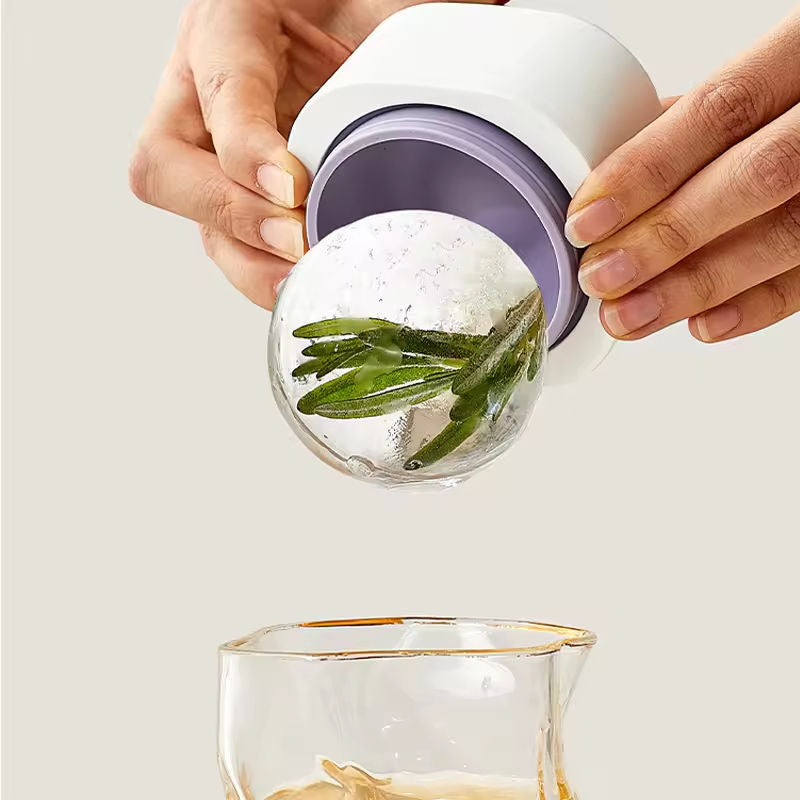 Easy Release Whiskey Ice Ball Maker with Lid