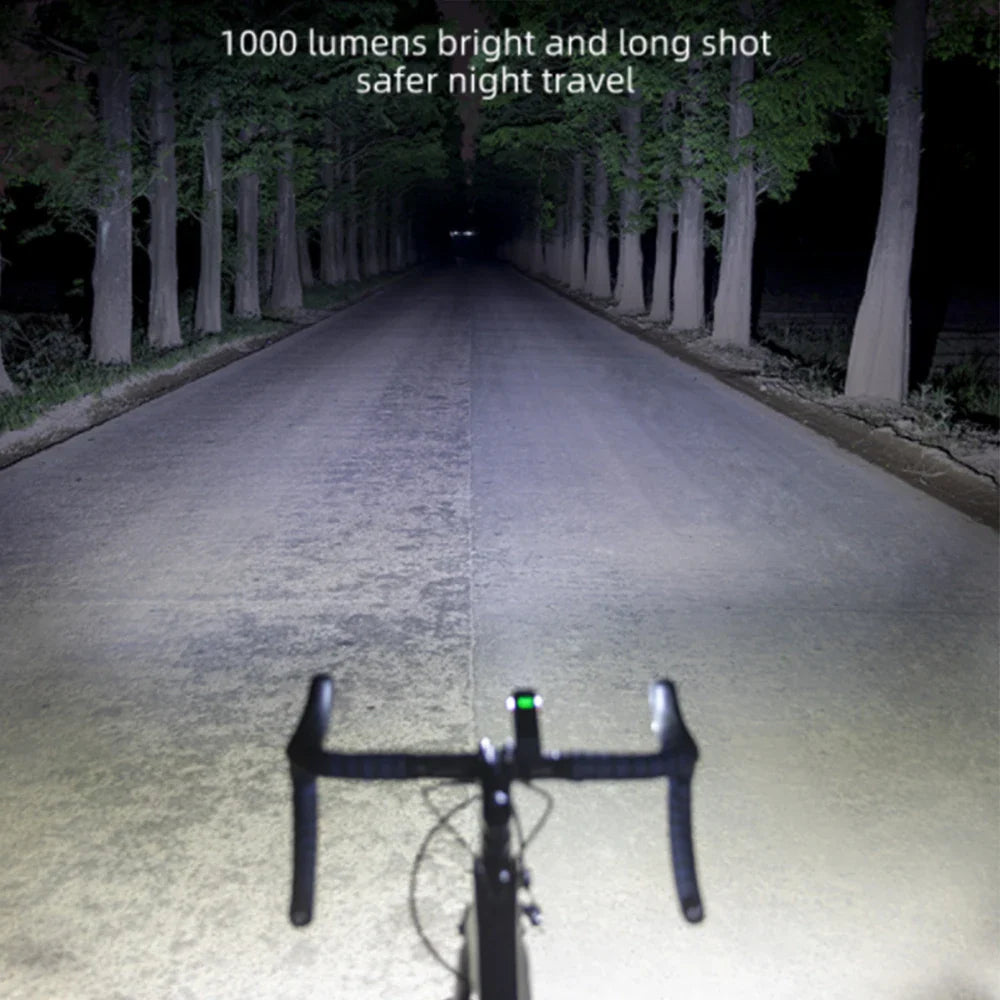 1000 Lumens USB Rechargeable Waterproof Bike Headlight