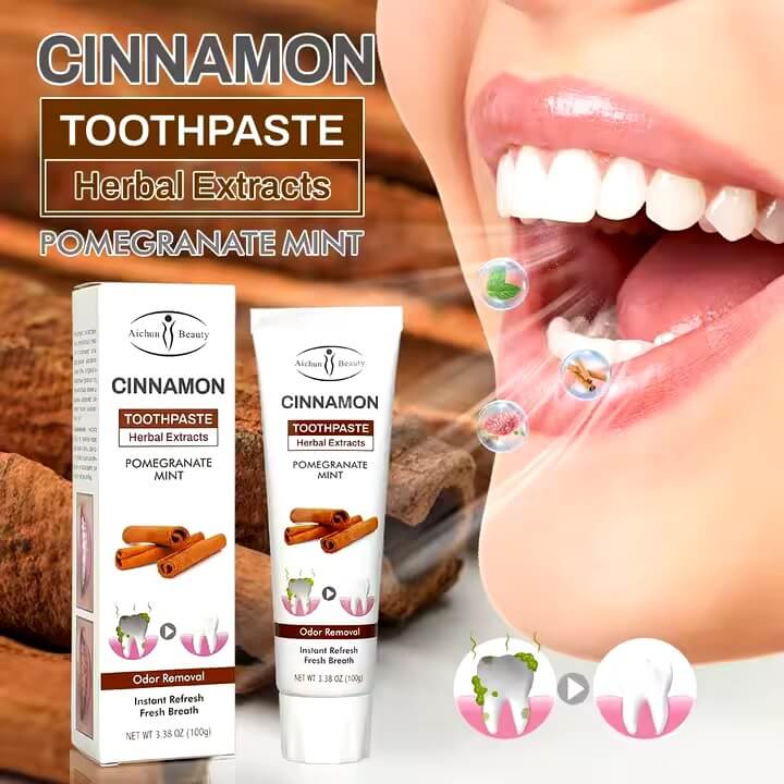 Aichun Beauty 100g Cinnamon Toothpaste Herbal Extracts Pomegranate Mint