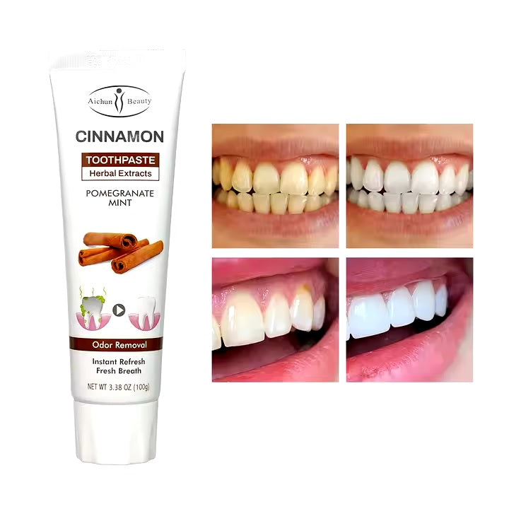 Aichun Beauty 100g Cinnamon Toothpaste Herbal Extracts Pomegranate Mint